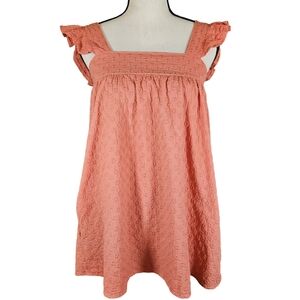 BB Dakota by Steve Madden Orange Lined Mini Dress, Square Neck, XS